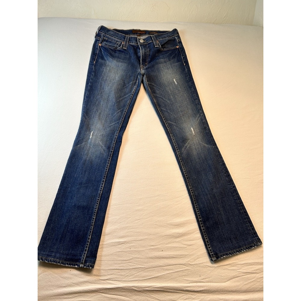 Fossil Women Blue Jeans Boyfriend Boot Cut Size 27